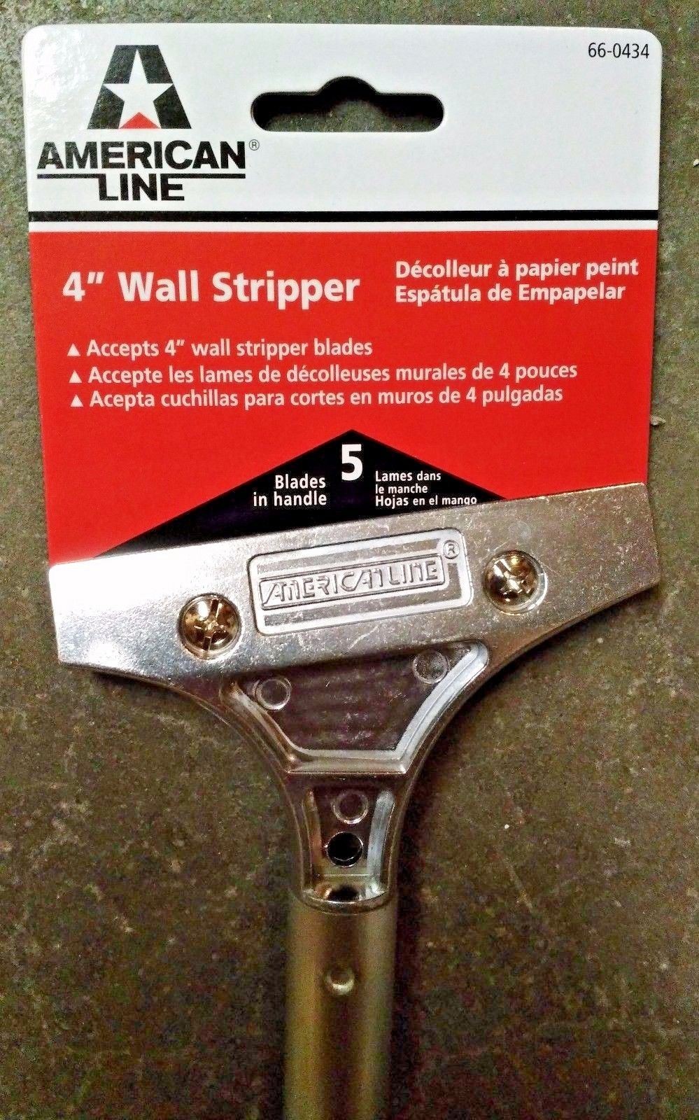 American Line 4" Heavy Duty Wall Scraper 66-0434 With 5 Extra Blades In Handle gallery