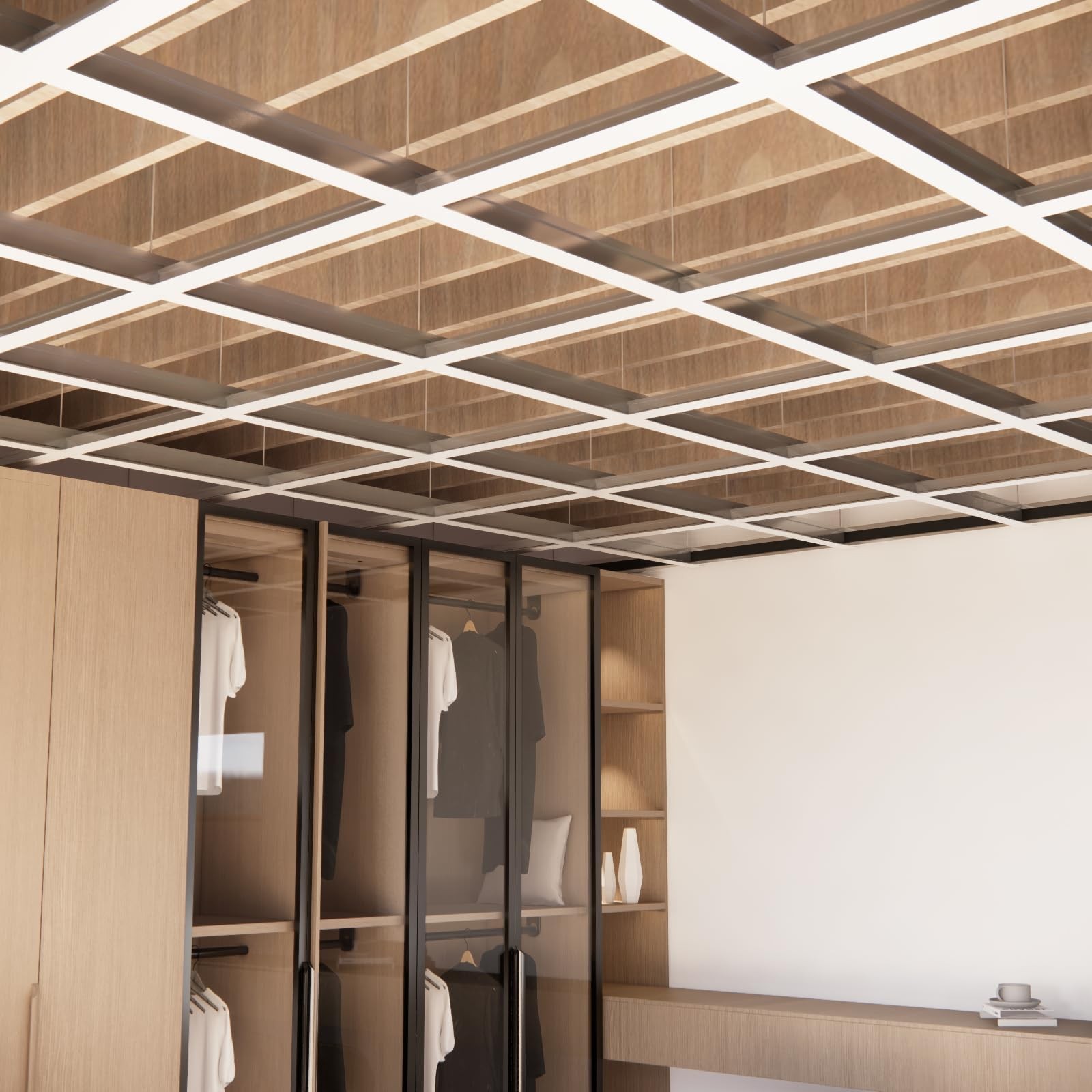** NEW Drop Ceiling Grid Kit | 64 Sq Ft | White Powder-Coated | Galvanized Steel gallery
