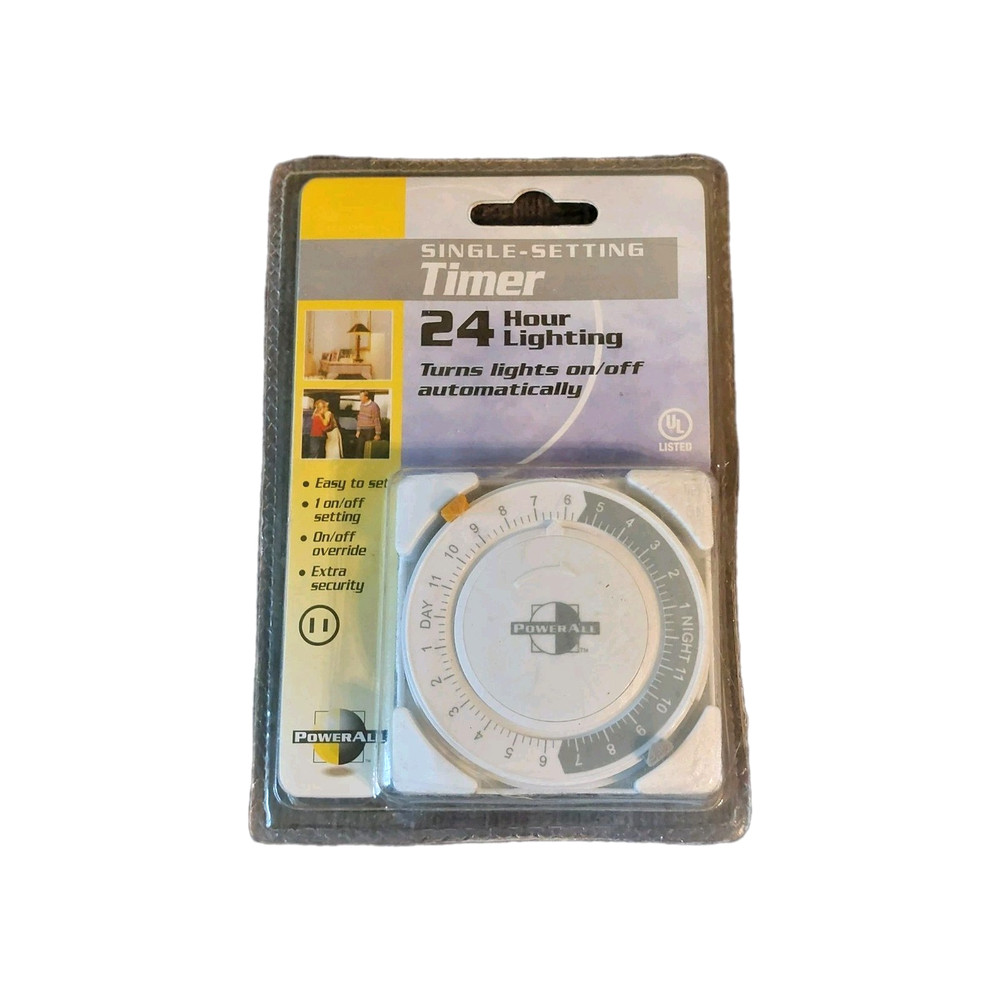 Powerall Single Setting Timer Automatically Turn Lights On /Off Easy Set