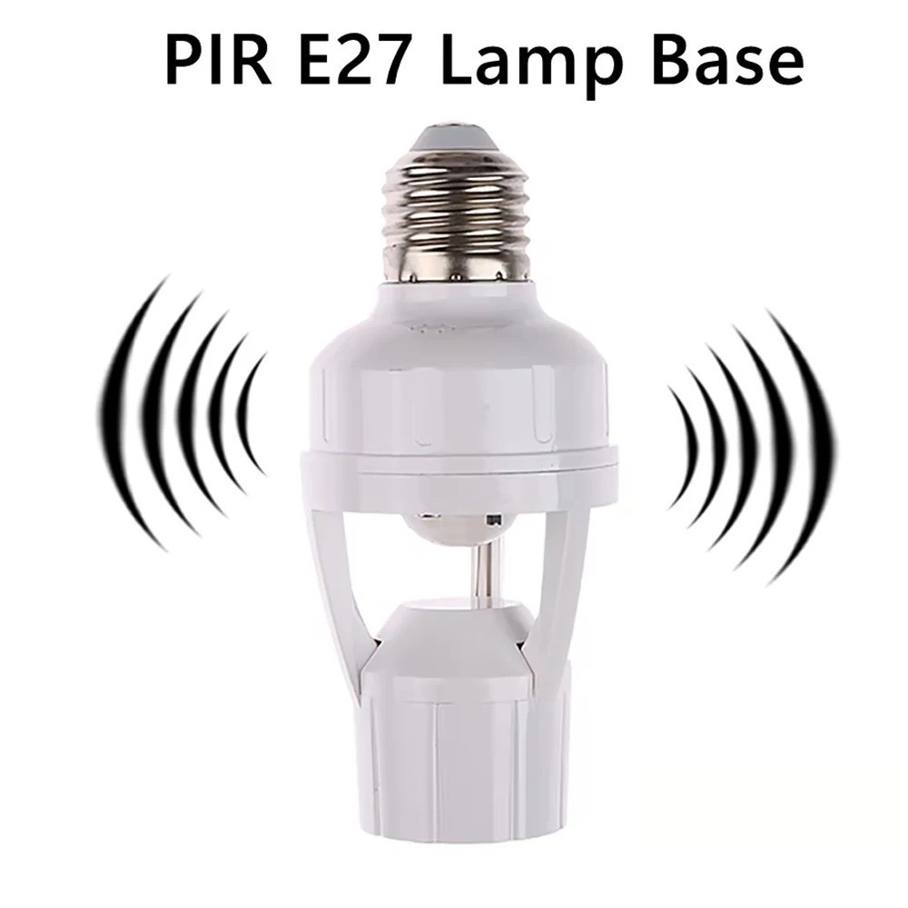 Infrared PIR Motion Sensor E27 LED Light Lamp Bulb Holder Socket Switch 110/220V gallery