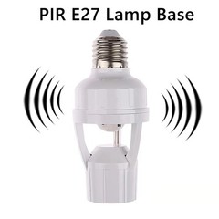 Infrared PIR Motion Sensor E27 LED Light Lamp Bulb Holder Socket Switch 110/220V