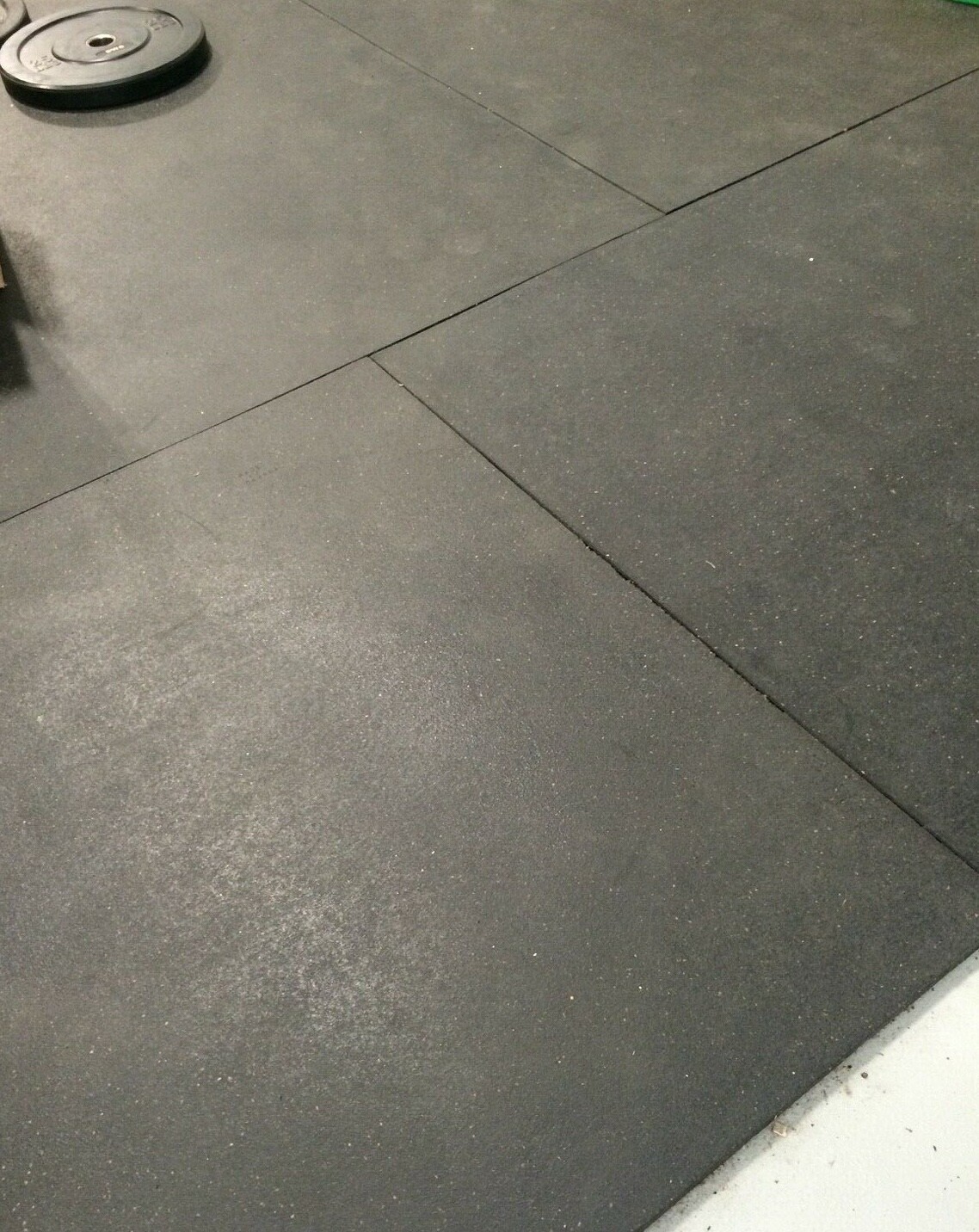 25 PCS - 4x6' 3/4" SMOOTH RUBBER FLOOR GYM MATS - COMMERCIAL CROSSFIT - 600 SF gallery