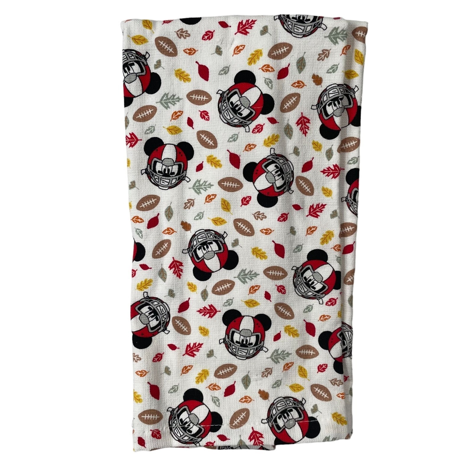Disney Mickey Mouse Fall Football Kitchen Towels Set 2 Autumn Leaves Football gallery