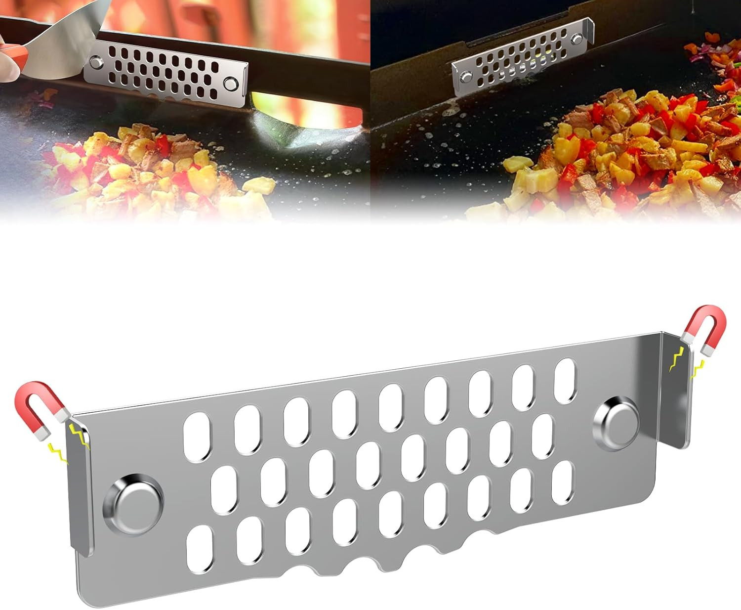 Grease Gate for Blackstone Griddle - Magnetic Food Blocker, 1 Pack gallery