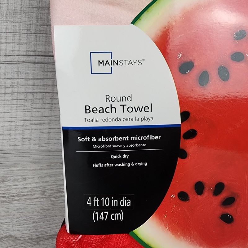 Giant Round Watermelon 🍉 Beach Towel | Mainstays gallery