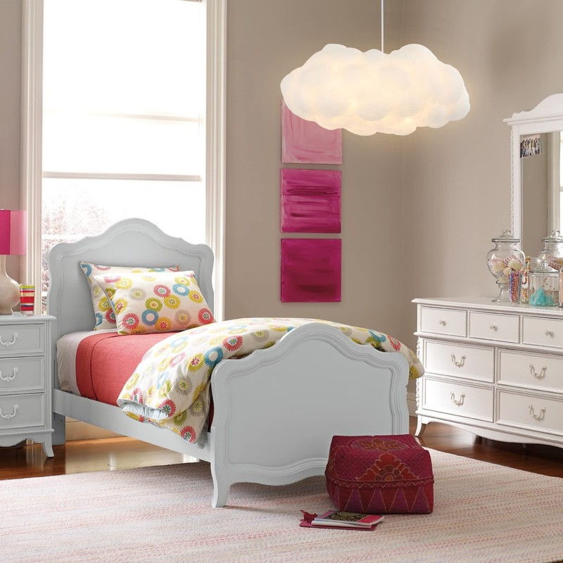 Jonathan Y 23 White 2-Light Silk Cloud Pendant Modern Contemporary Bohemian gallery
