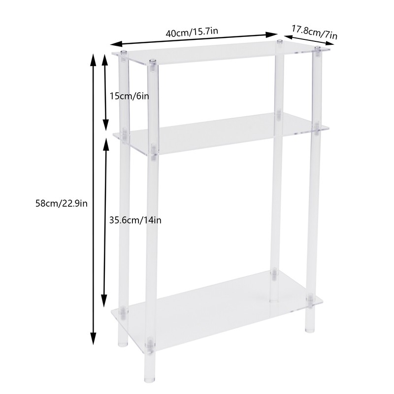 Acrylic Multifunctional Rolling Printer Stand 3-Tier Printer Stand with Wheels gallery