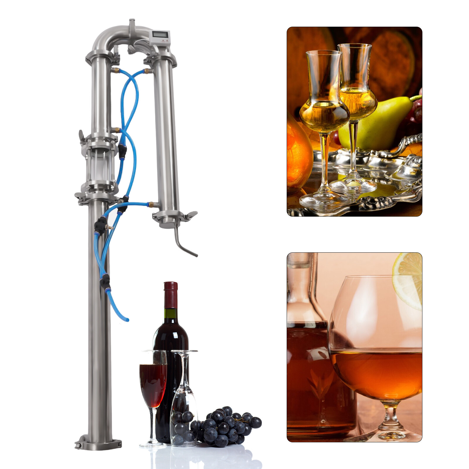 2 inch Stainless Still Moonshine Reflux Distilling Column Brew Wine Making Tool gallery