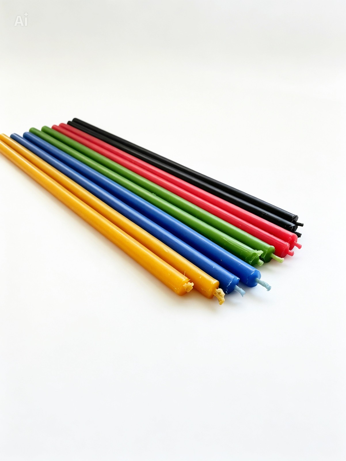 10 Ritual Candles Bendable Twist Candles 15.5cm | 5 Colours Natural Wax | Unspecified gallery