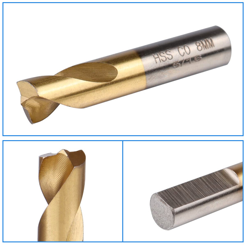 5x 8mm Spot Weld Drill Bits - High-Speed Titanium Cobalt for Car Body Panels gallery