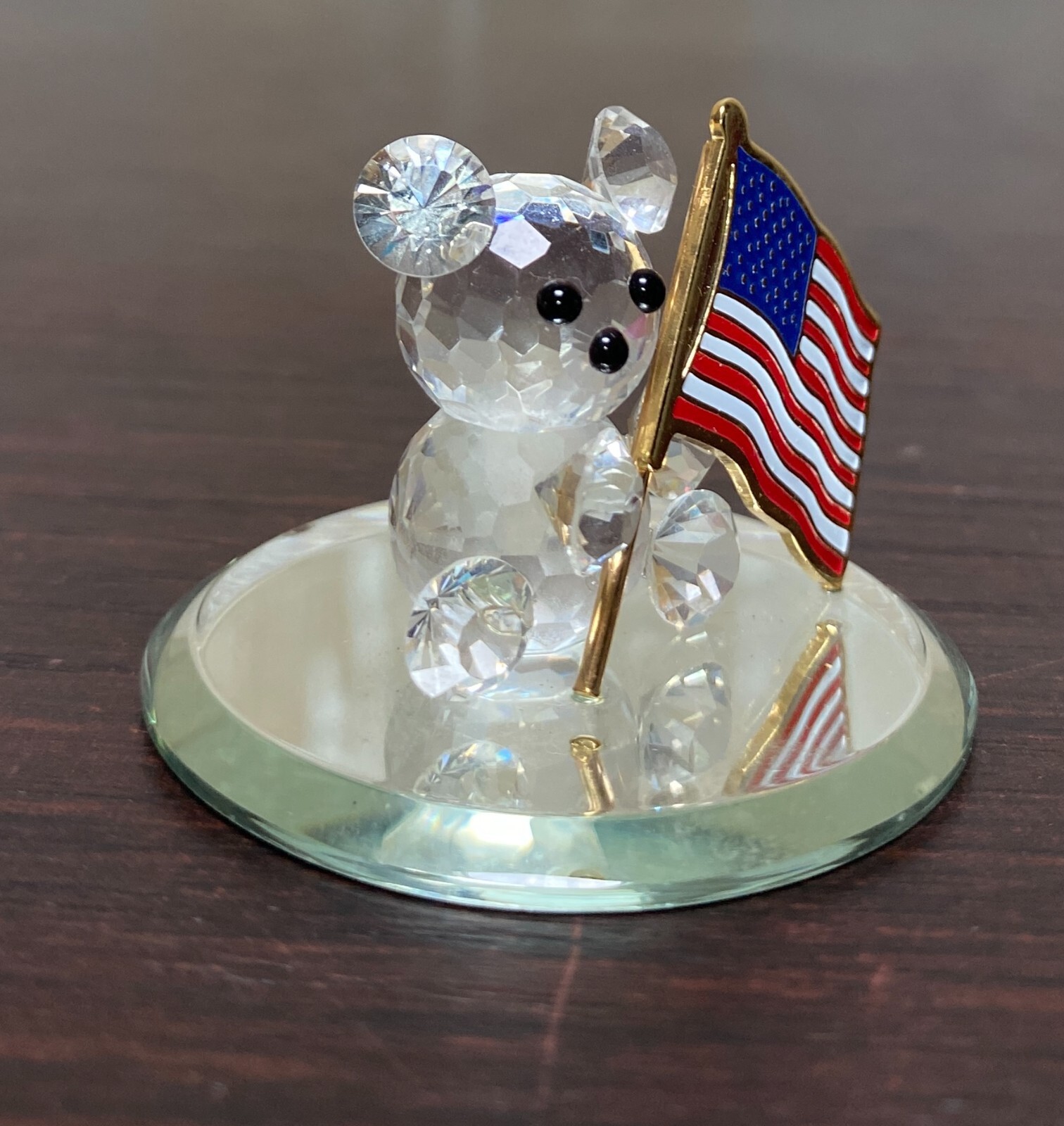 Crytal World Patriotic Teddy with American Flag USA gallery