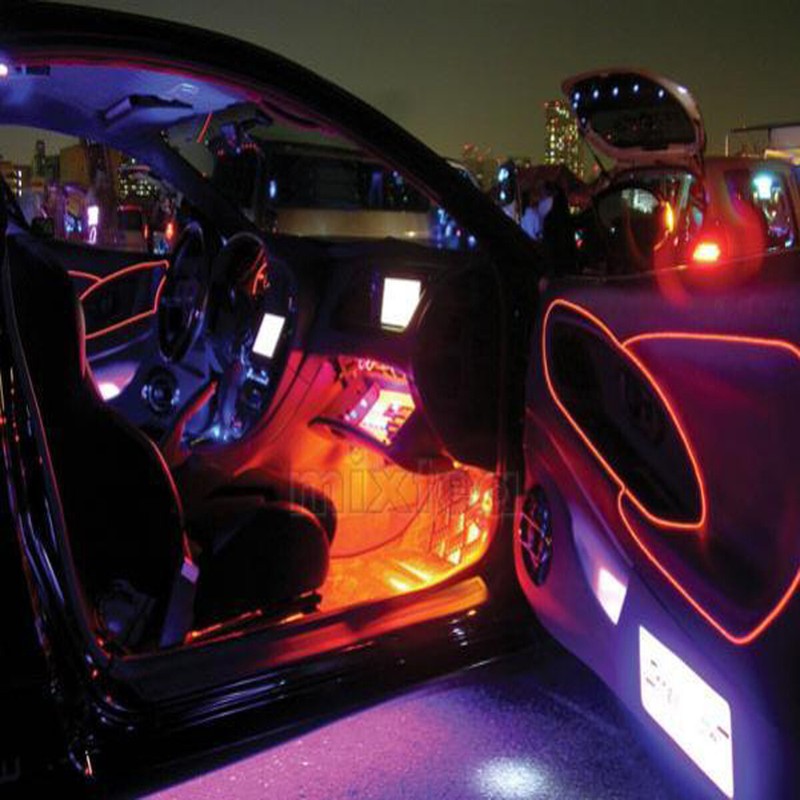 Neon LED Light Glow EL Wire String Strip Rope Tube Decor Car Party + Controller gallery