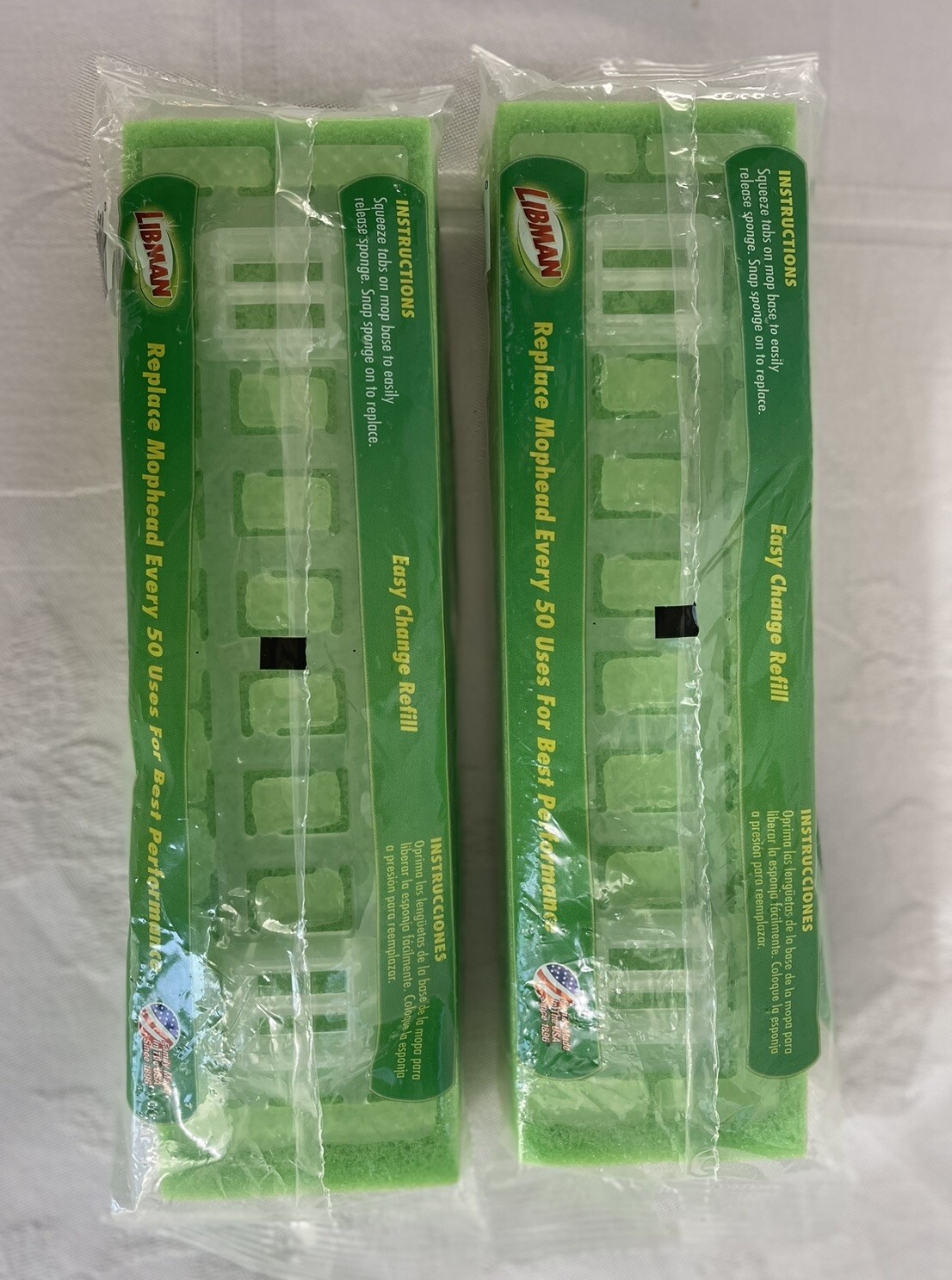 Libman Scrubster Mop Refill Easy Change Snap-On Absorbent 03105 Lot of 2 NEW gallery