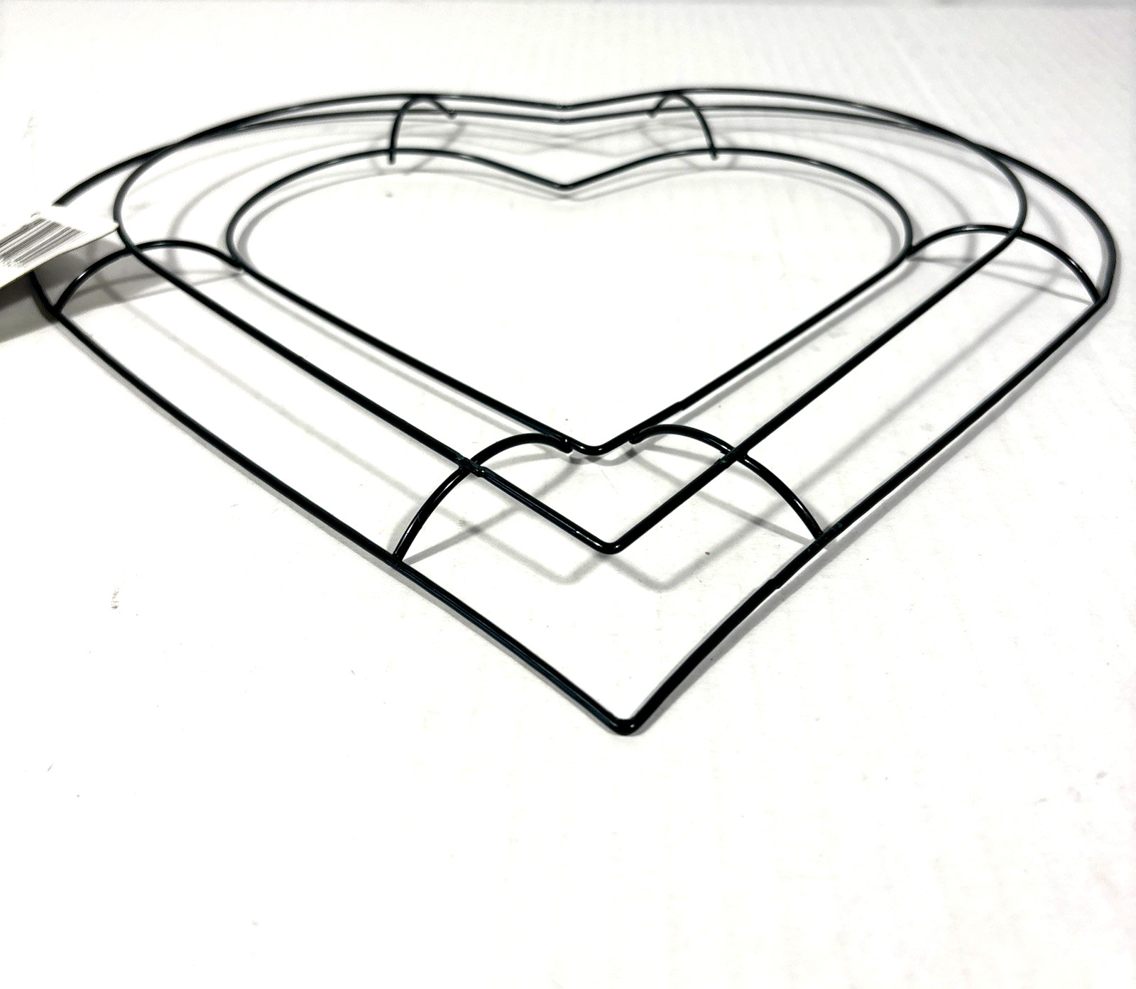 3 Heart Shaped Wire Wreath Ring 12 Inches Dark Green Metal Wreath Form Craft gallery