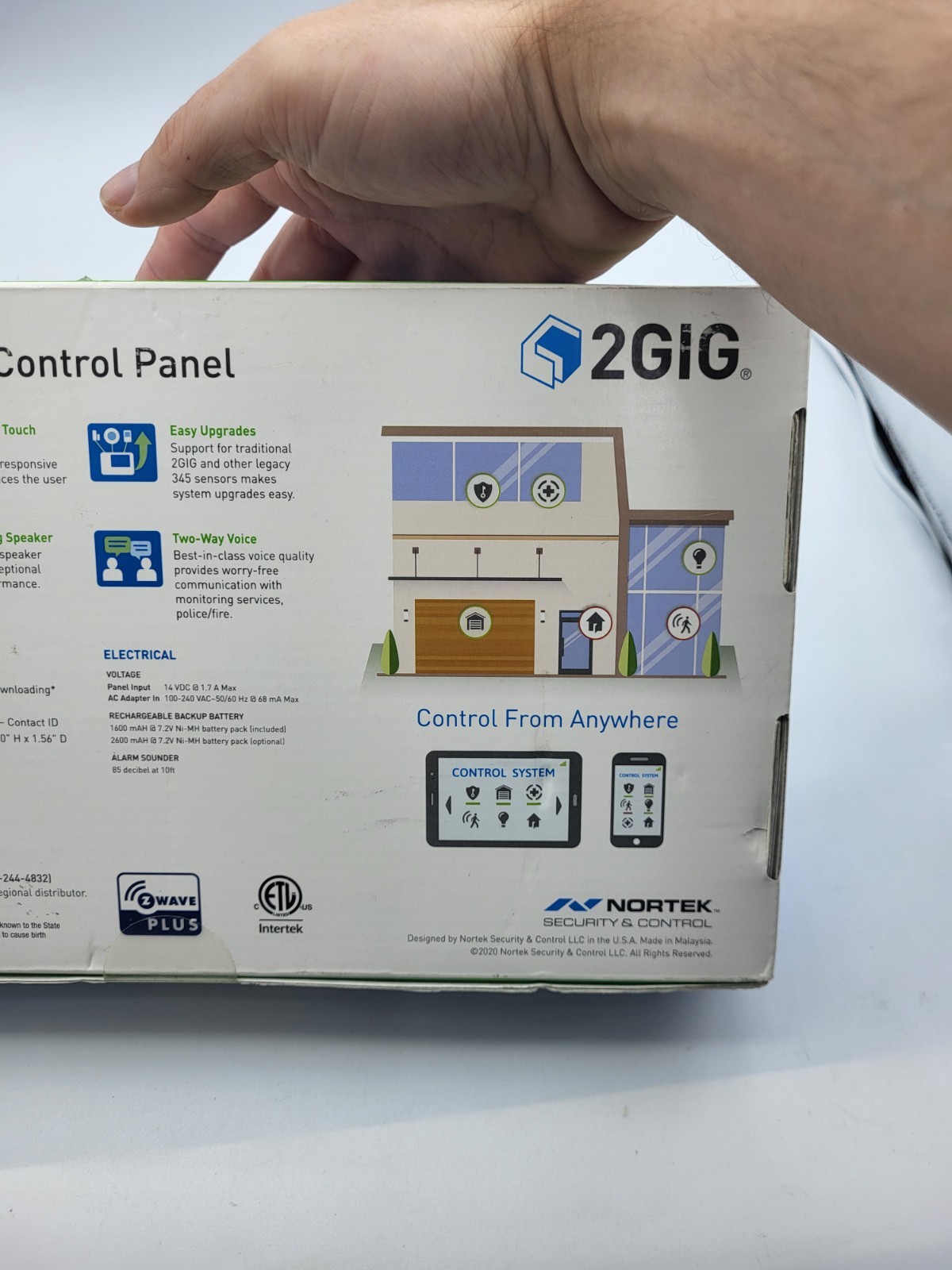 New 2GIG-GC2e-345 SECURITY SYSTEM CONTROL PANEL Zwave Plus Controller V1.21 gallery