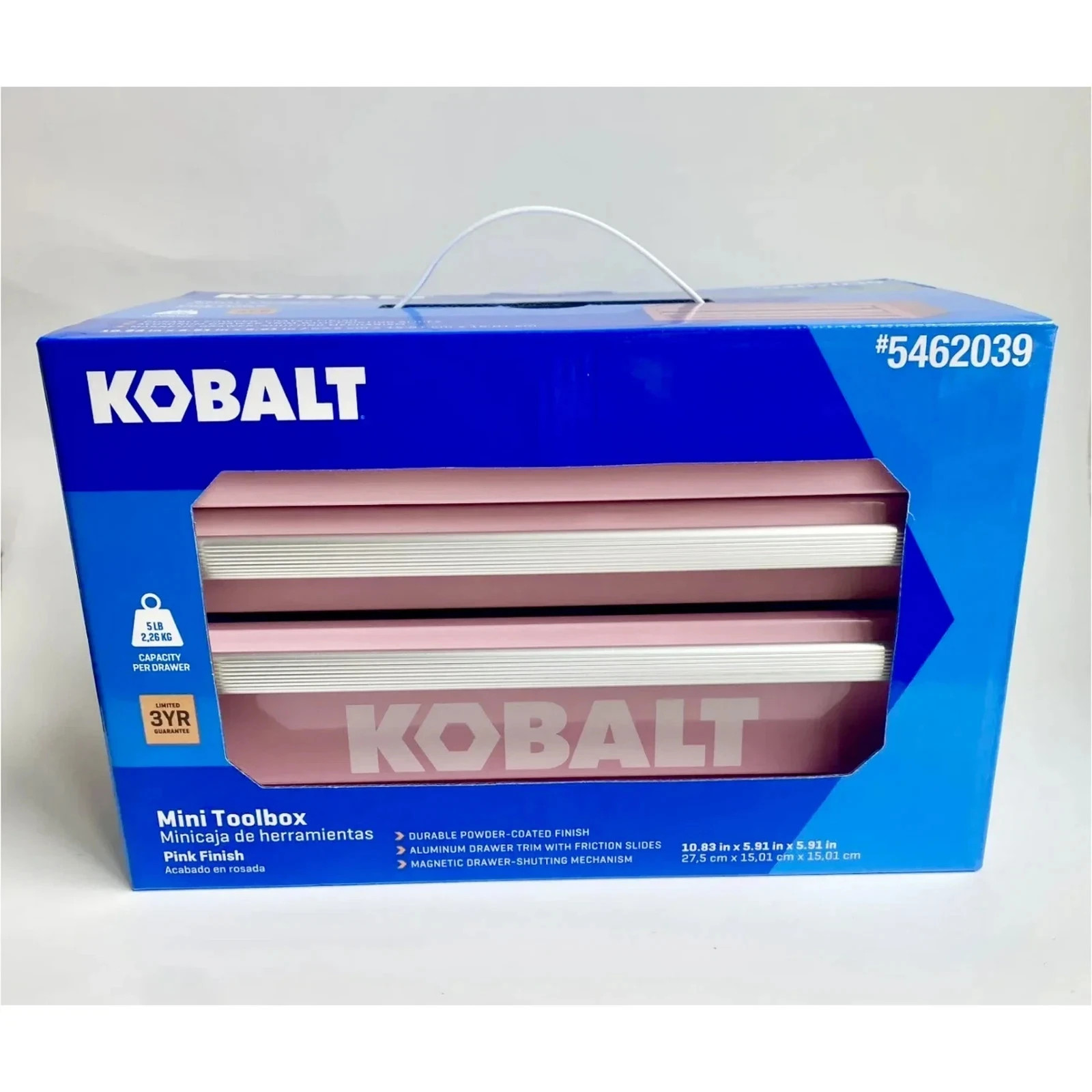 Kobalt Mini 2 Drawer Steel Tool Box Pink Blue White Green Black Red Gray New gallery