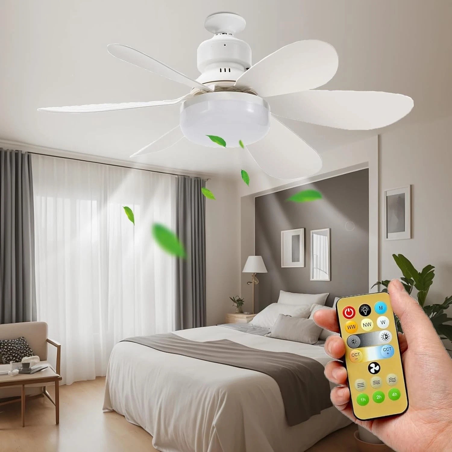 Socket Ceiling Fans with Lights and Remote- Socket Fan light with Dimmable Led gallery