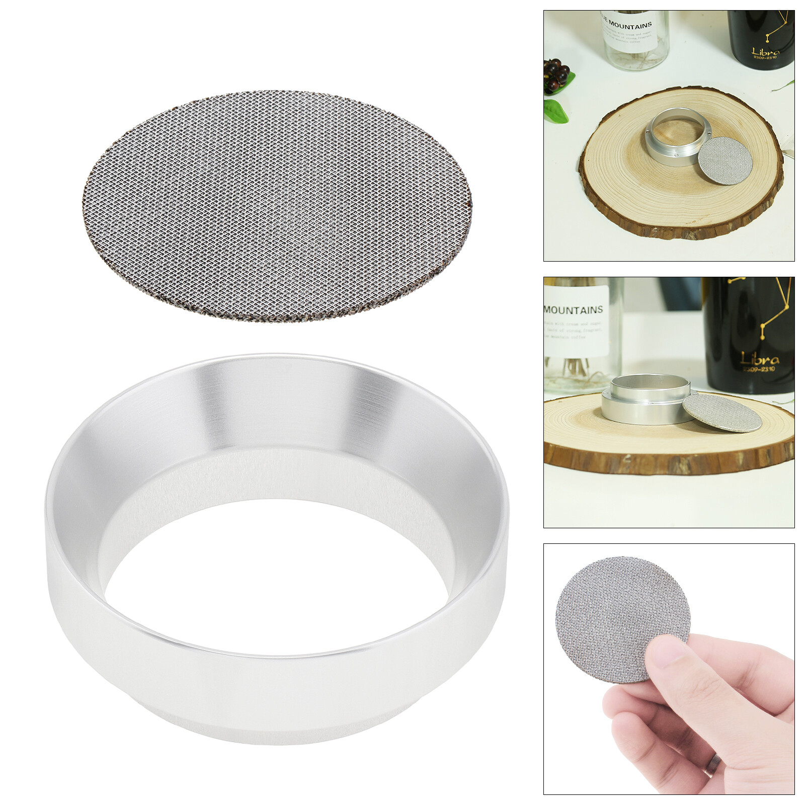Magnetic Coffee Portafilter Funnel, Reusable Espresso Puck Screen for 51mm / 2in gallery