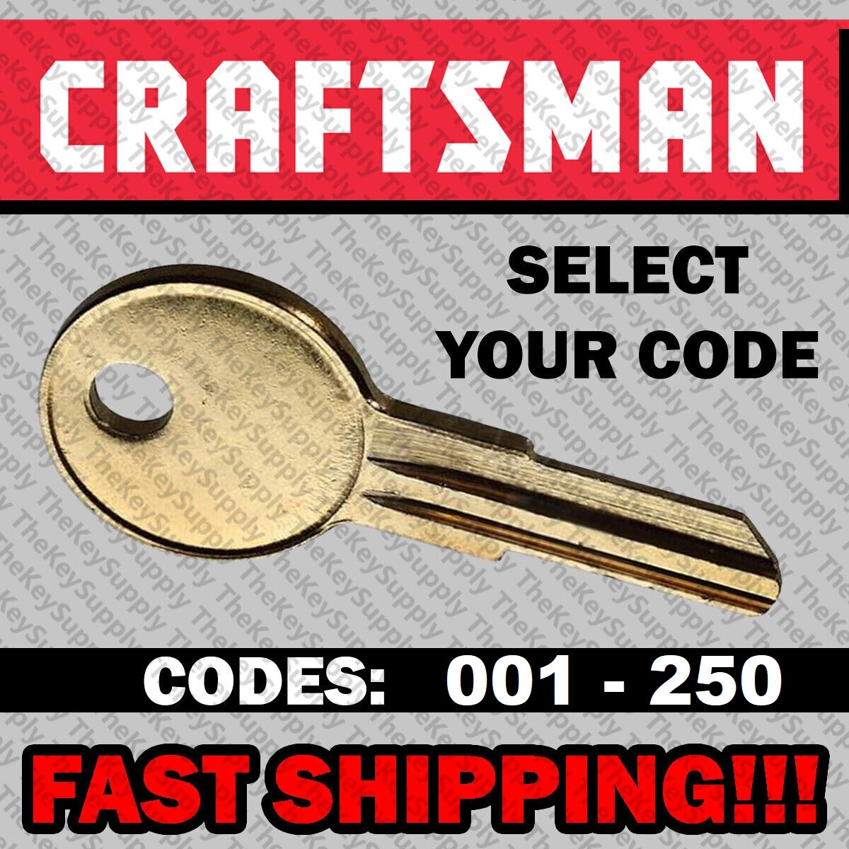Craftsman Tool Box Key Cut to Your Code 001 - 250 Llaves Toolbox Keys gallery