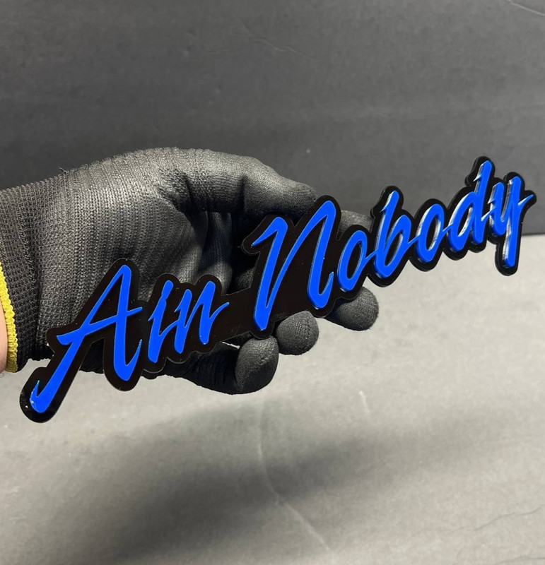 Custom Laser-Multicolor Personalized Name! Cut 3D Acrylic Emblem Badge for Cars gallery