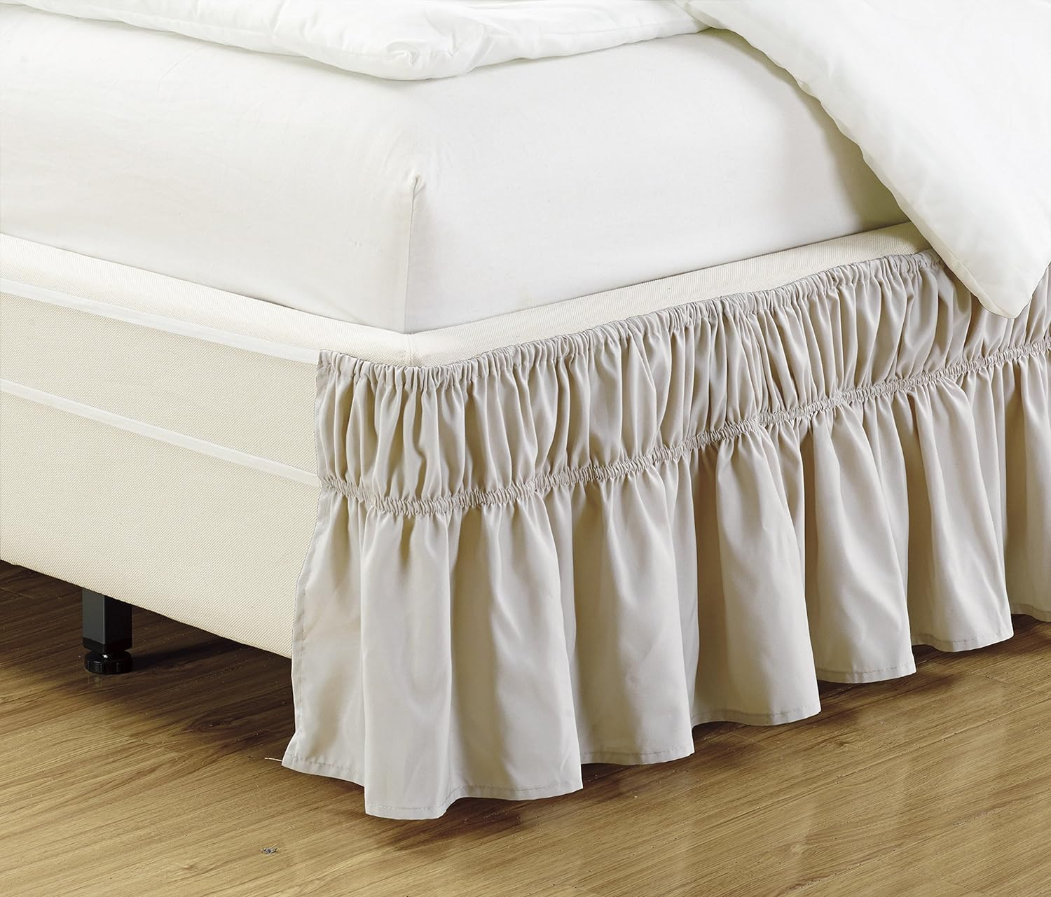 Bed Dust Ruffle Skirt Queen King Twin Full Size Wrap Around Elastic 18 Colors gallery