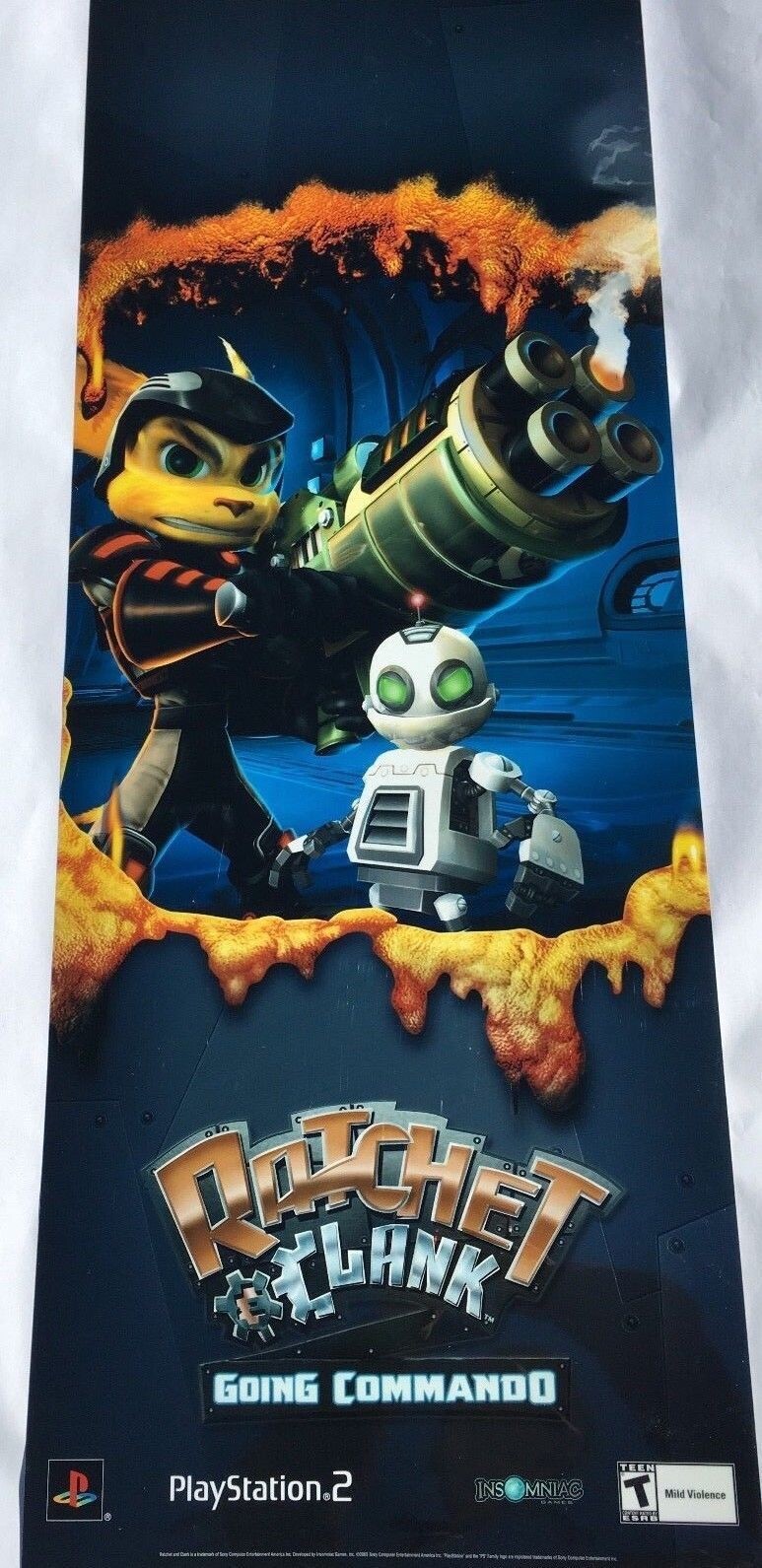 Ratchet And Clank Metallic Poster 32" X 12.5" Playstation 2 Store Display Sign gallery