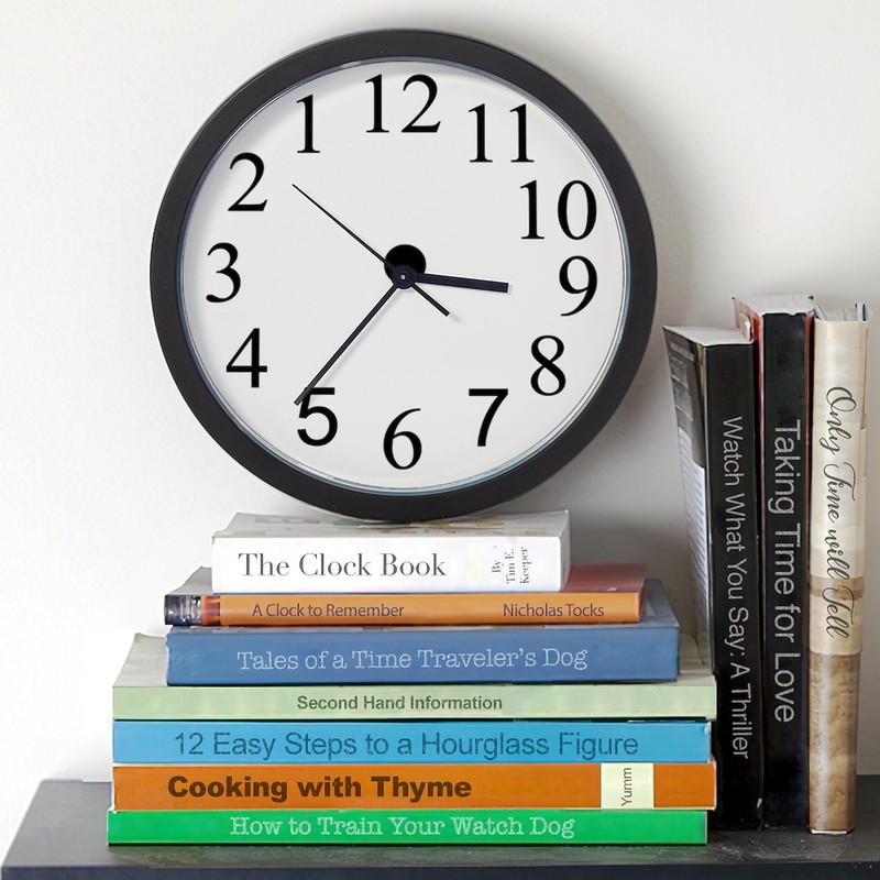 CafePress Backwards Unique Decorative 10" Wall Clock (238071017) gallery