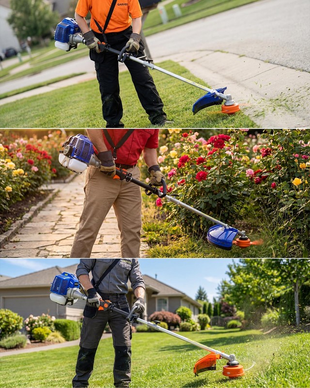 43cc/52cc Gasoline String Trimmer 2-Stroke 3 in 1 Brush Cutter Weed Eater Wacker gallery