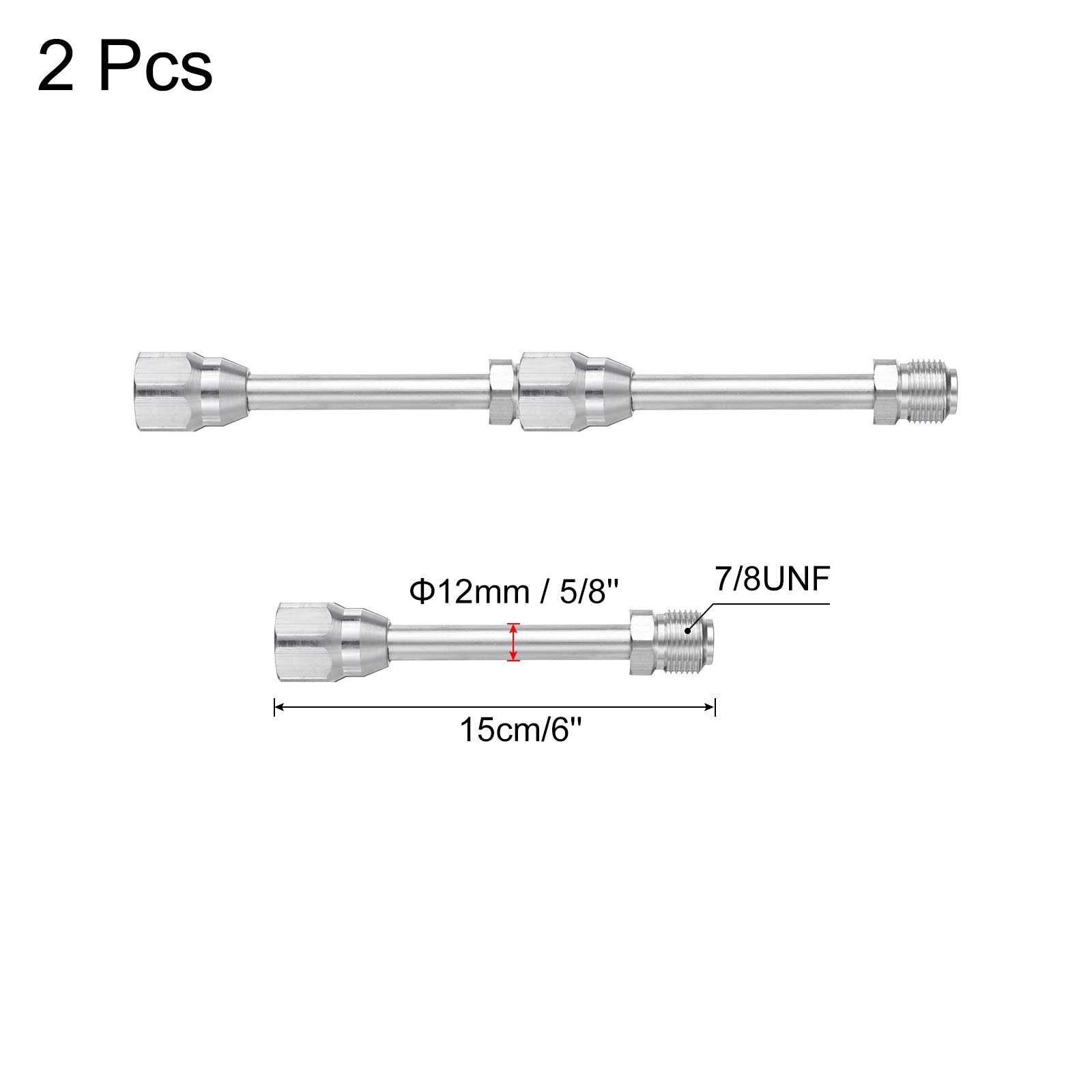 2Set 15cm/6" Airless Paint Sprayer Spray Gun Tip Extension Pole Rod Silver gallery