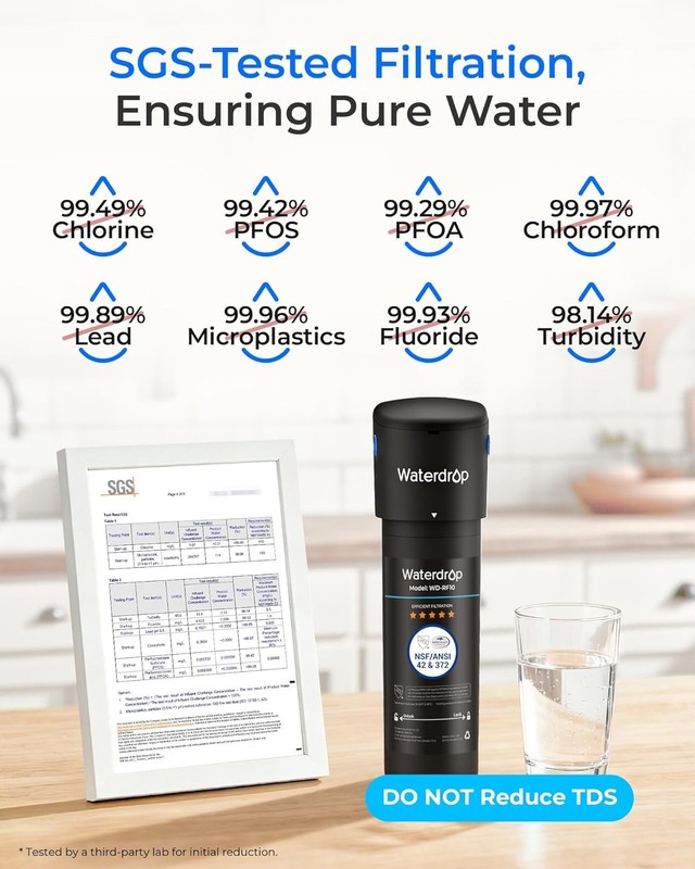 Waterdrop 10UB Under Sink Water Filter System, with Stainless Steel Faucet gallery