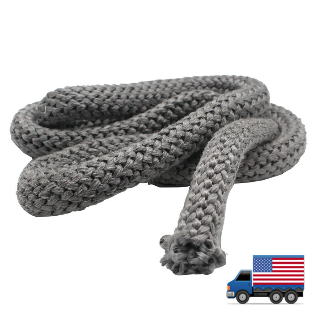 7-SIZE Graphite Fiberglass Rope Flat Gasket Material Stove Bbq Seal High Temp