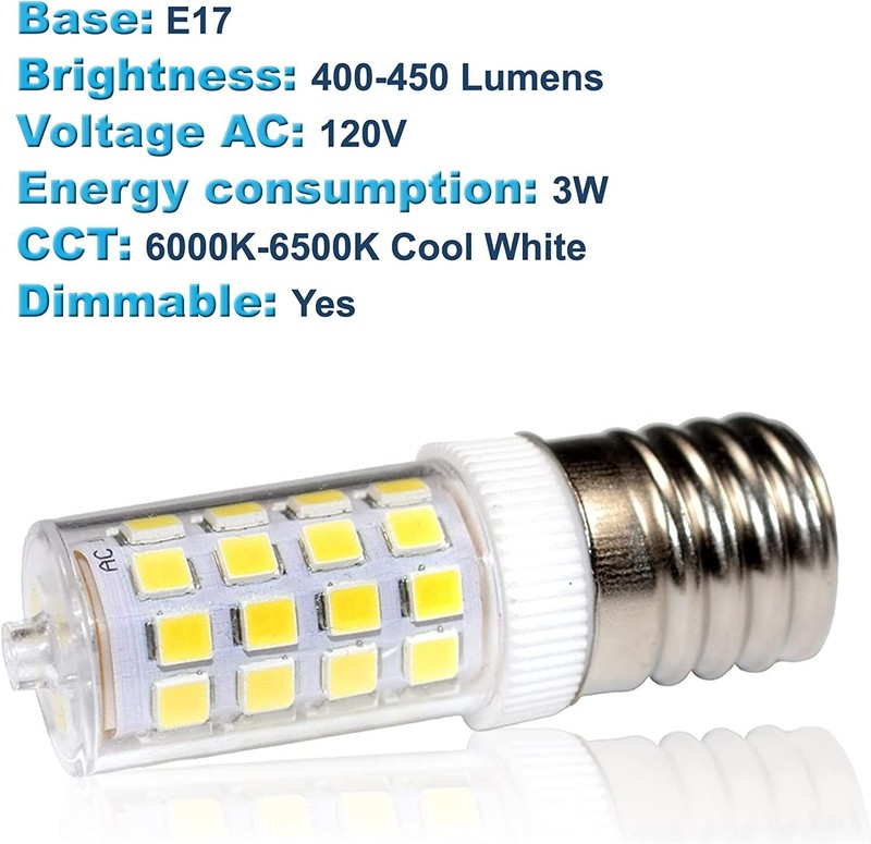 2-Pack 110V E17 Dimmable LED Light Bulb for Bosch HMV9305-01 25T8N 423878 gallery