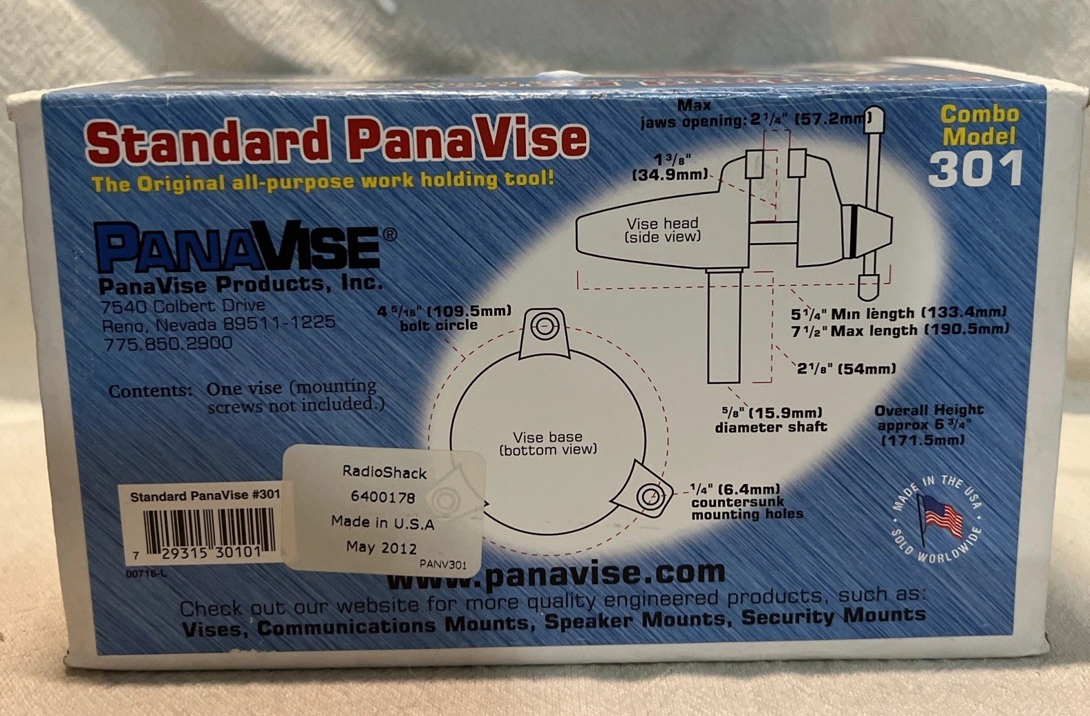 Panavise 2-1/2" Light Duty Multi-Angle Vise with Swivel Base 301 Panavise 301 gallery