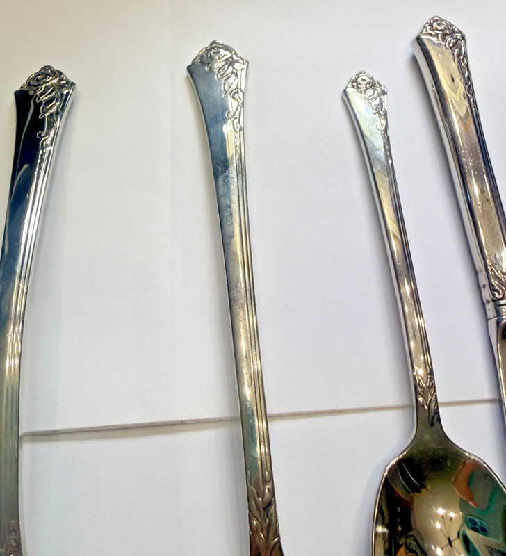 Oneida Cube Damask Rose Stainless Flatware Serving Set Of 6 gallery