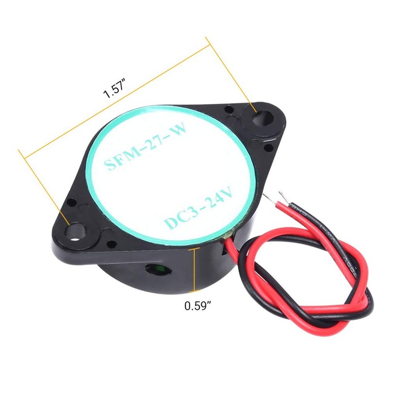 2 PCS Piezo Buzzer, Icstation Buzzer Alarm 12V Electronic Beep Buzzer 100dB P... gallery