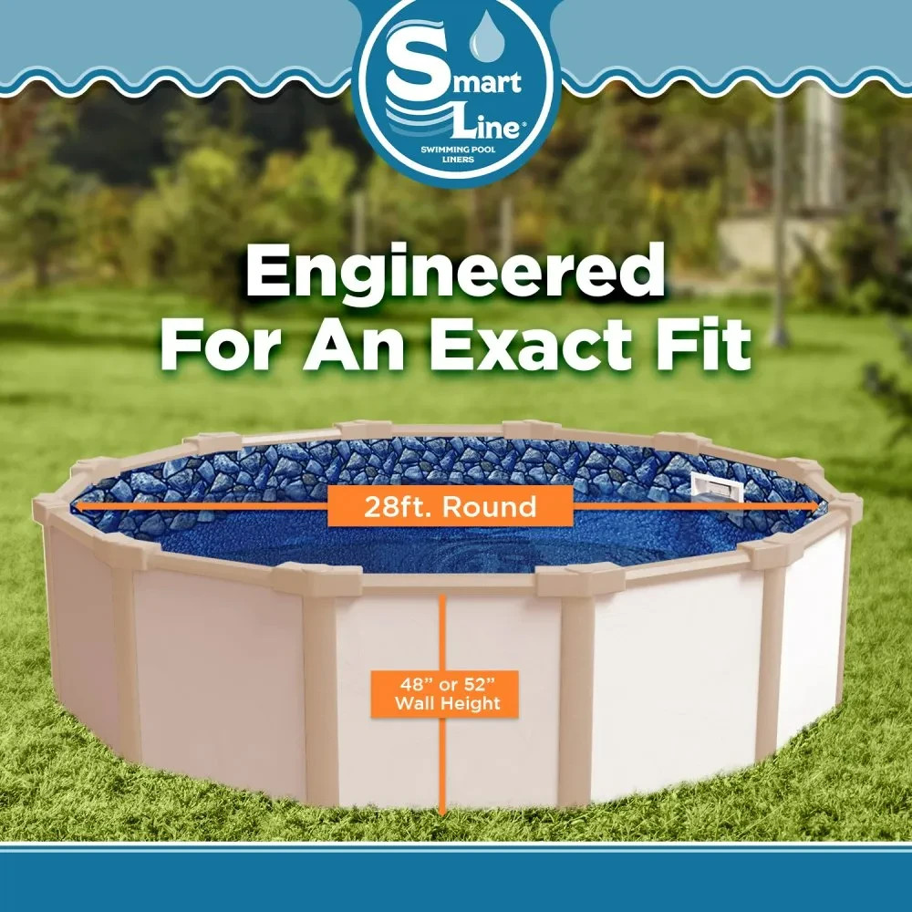 SmartLine Coastal Rock 25 Gauge Overlap Swimming Pool Liner - Choose Size gallery