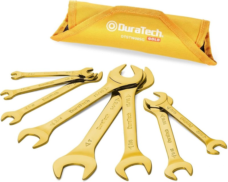 8-Piece Titanium Plated Wrench Set with Easy-to-Access Rolling Pouch gallery