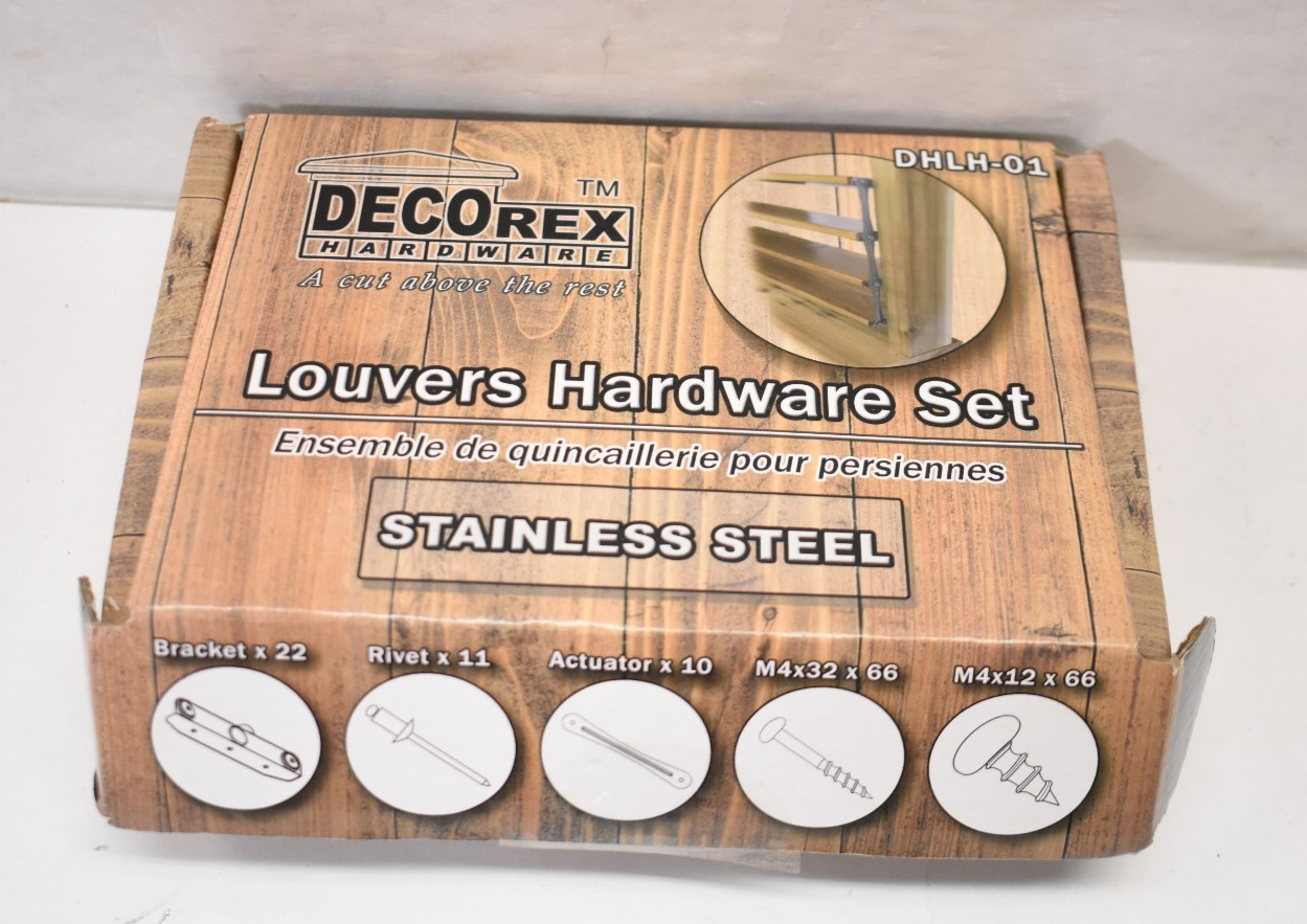 DecoRex Louvers Hardware Set For Blinds/Shutters DHLH-01 Stainless Steel Finish gallery