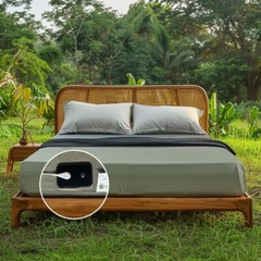Earthing/Grounding Fitted Sheets FULL Organic AntiMicrobial Fits 75″x54″ GREEN