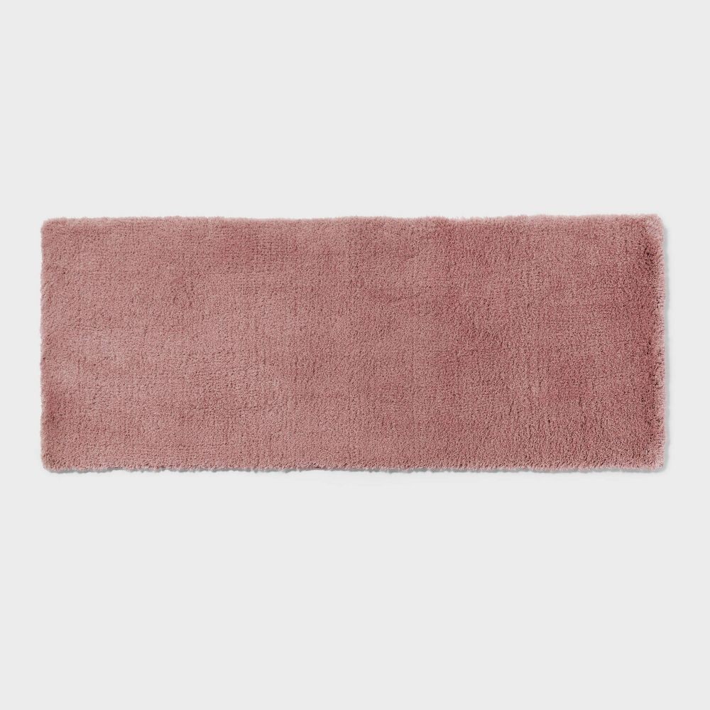 24"x60" Spa Plush Bath Rug Mauve - Threshold gallery