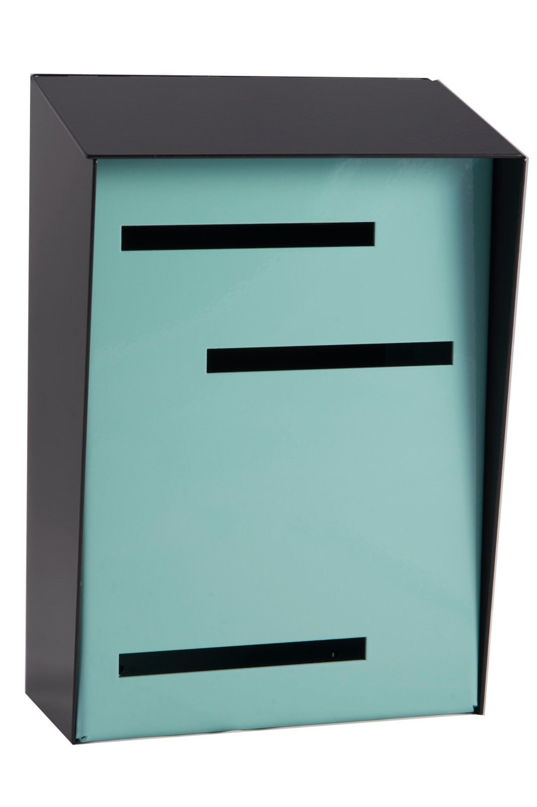 Modern Mailbox | Mid Century Modern Mailbox | Two Tone Black Vertical gallery