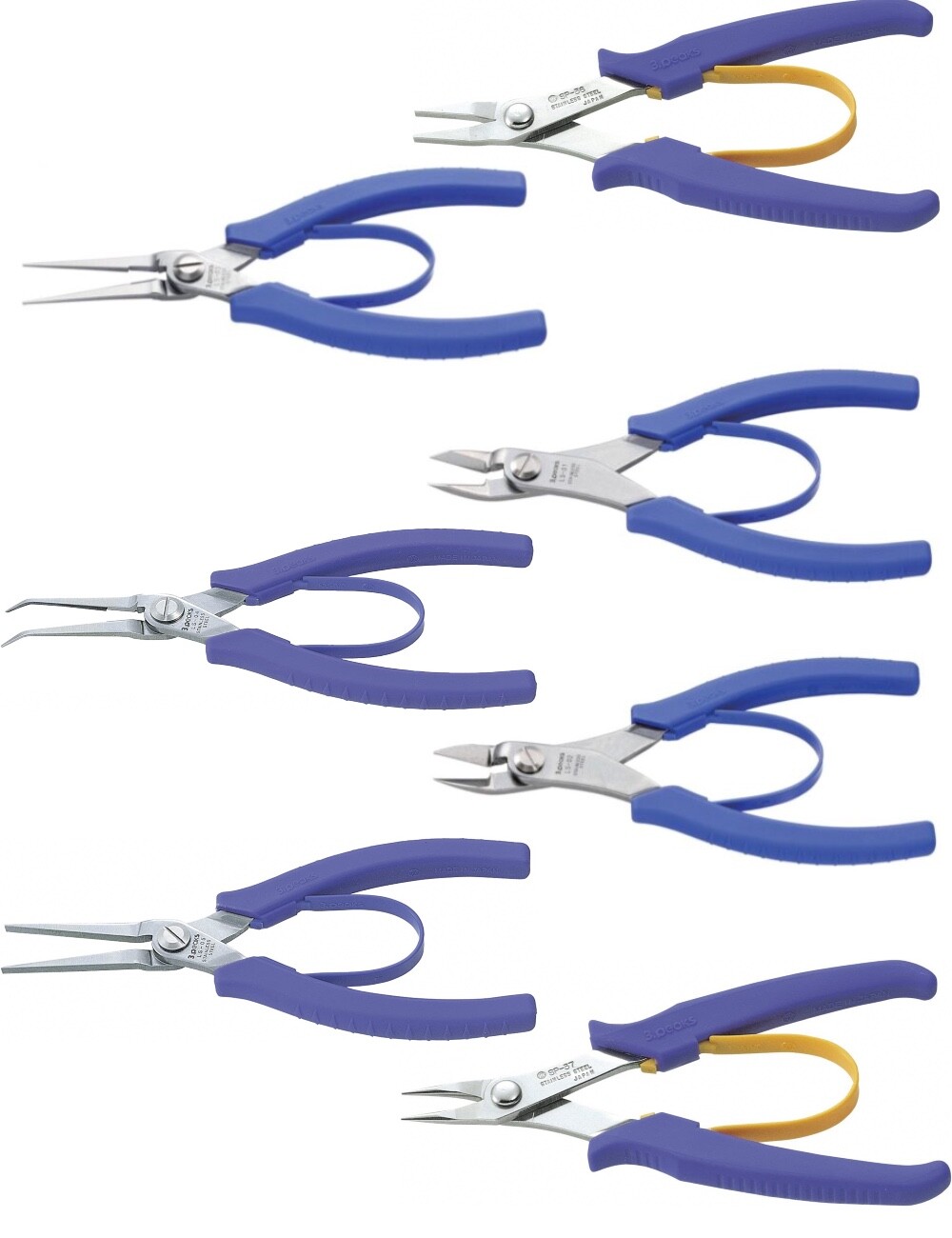 3.peaks Stainless Series Nippers&Pliers LS-01~LS-05+α 7-pc Set Made in Japan gallery