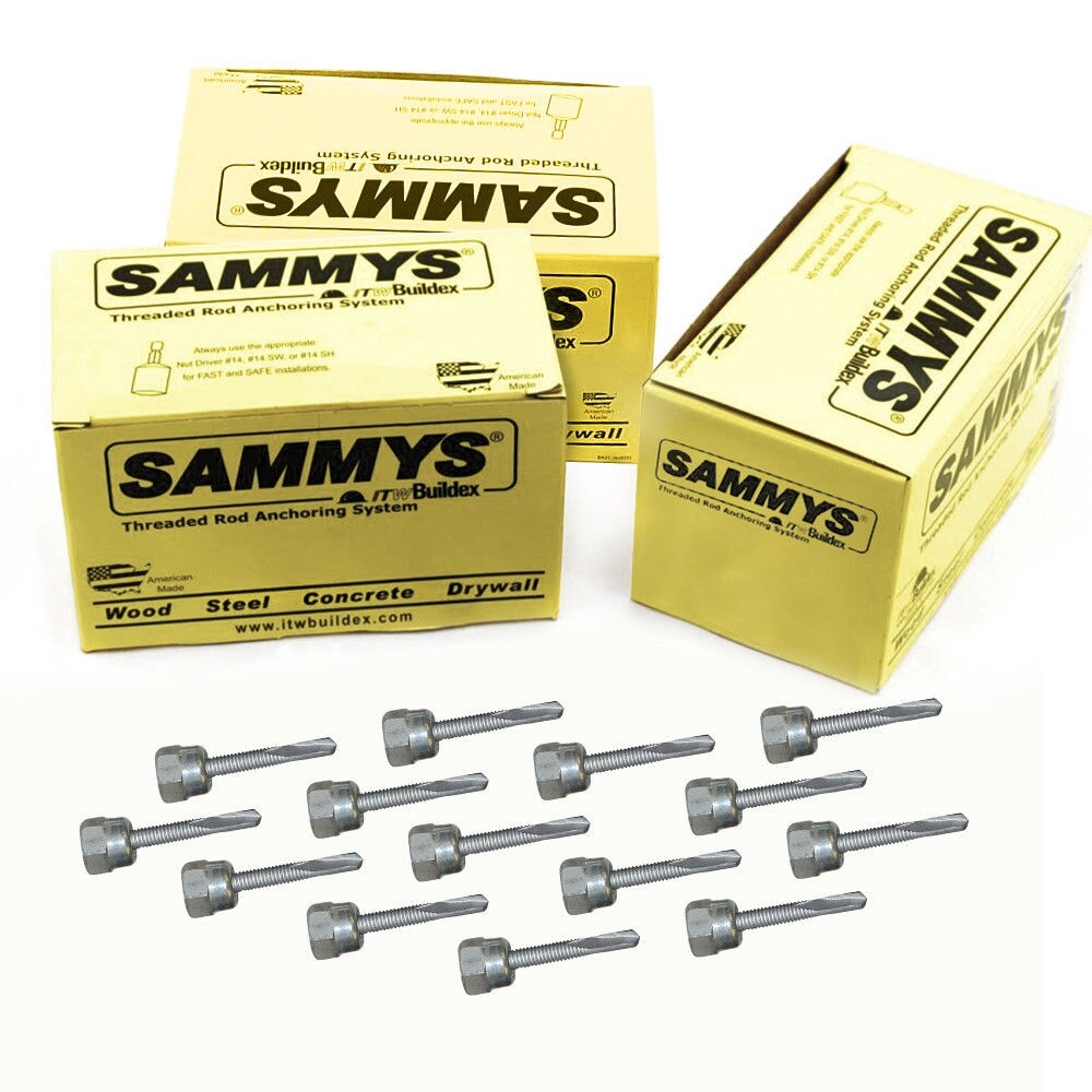 Sammys DSTR 1 3/8 Inch Vertical Thread Rod 1/4-20 x 1 Inch Screw Steel 75 Piece gallery