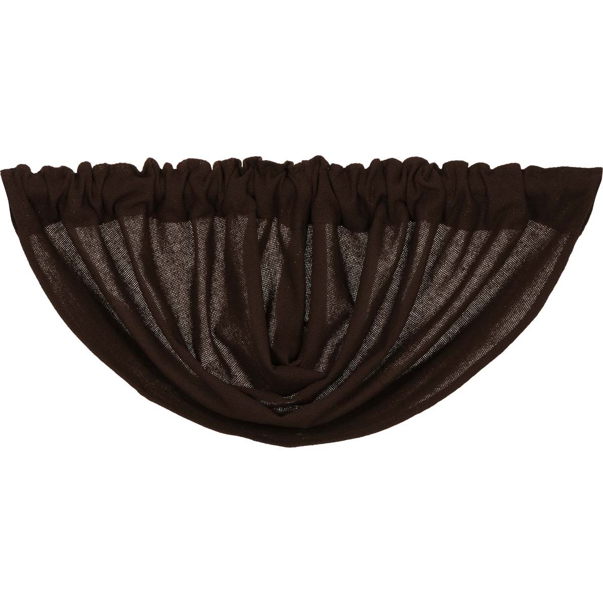 Burgundy Check Balloon Valance 15x60 Country Farmhouse VHC Brands gallery