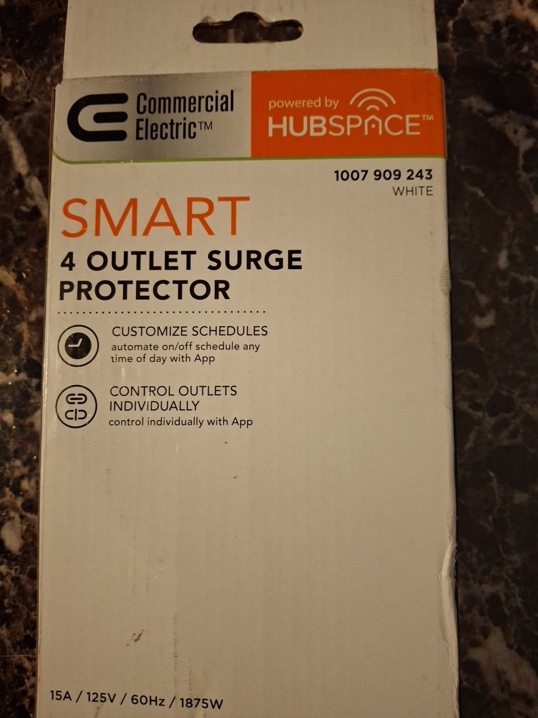 Commercial Electric 3 Ft. 4-Outlet White Surge Protector Smart with USB Powered gallery