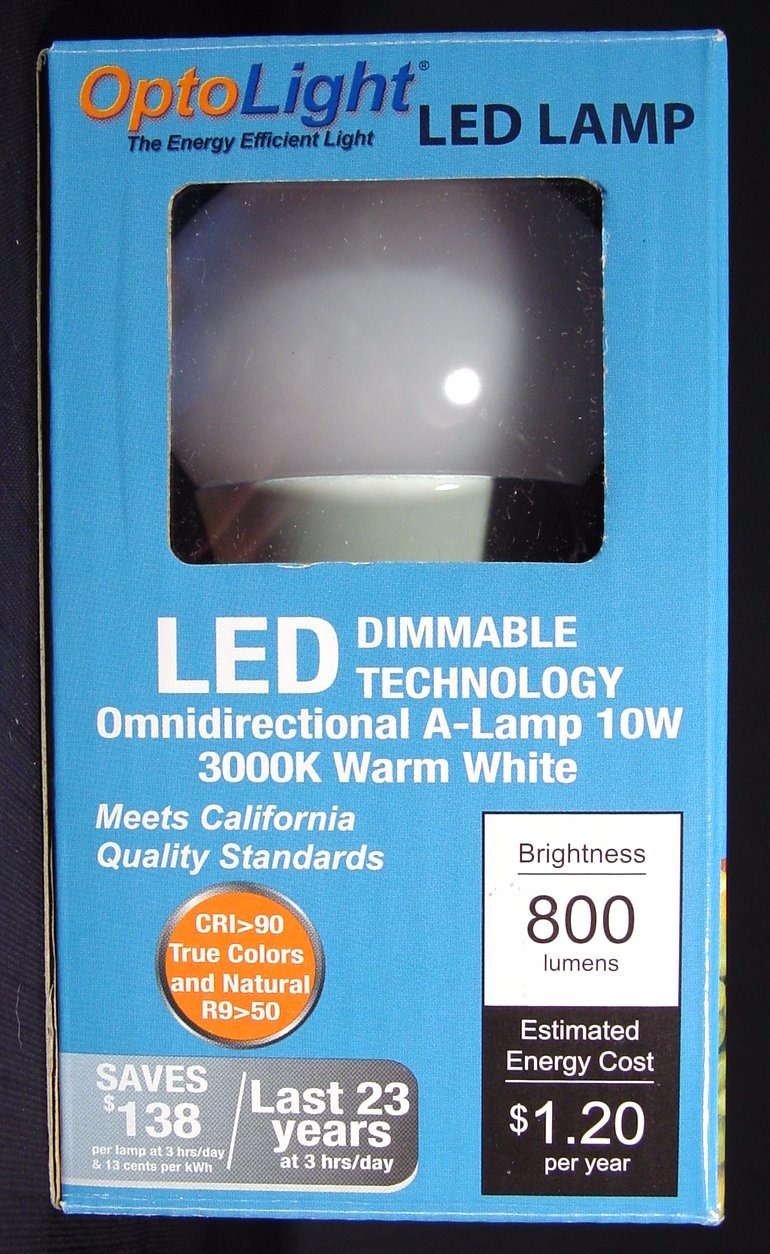 LED Dimmable Light Bulb 800 Lumens 10 Watt=60 Watt 3000K SAVES MONEY & ENERGY gallery