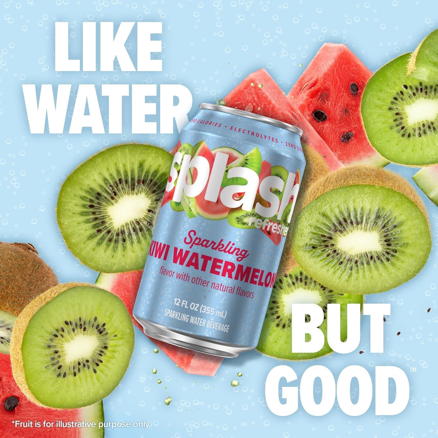 Splash Refresher Sparkling Water - 12 Fl Oz (Pack of 8) (Select Your Flavor) gallery