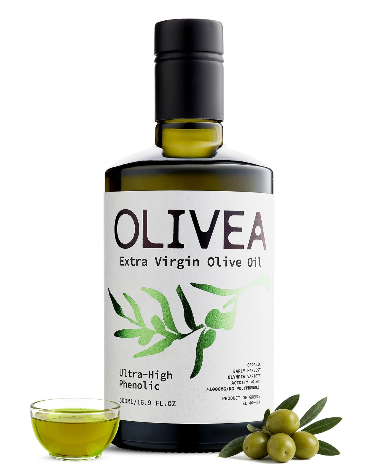 OLIVEA - Ultra High Phenolic Olive Oil – 1000+ mg/kg 500 milliliters gallery