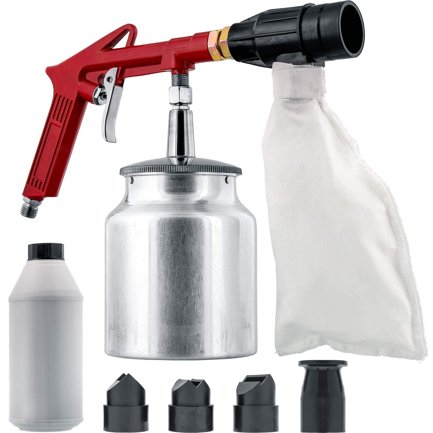 TCP Global Sand Blaster Gun Kit with Recovery System Air Compressor Sandblaster gallery
