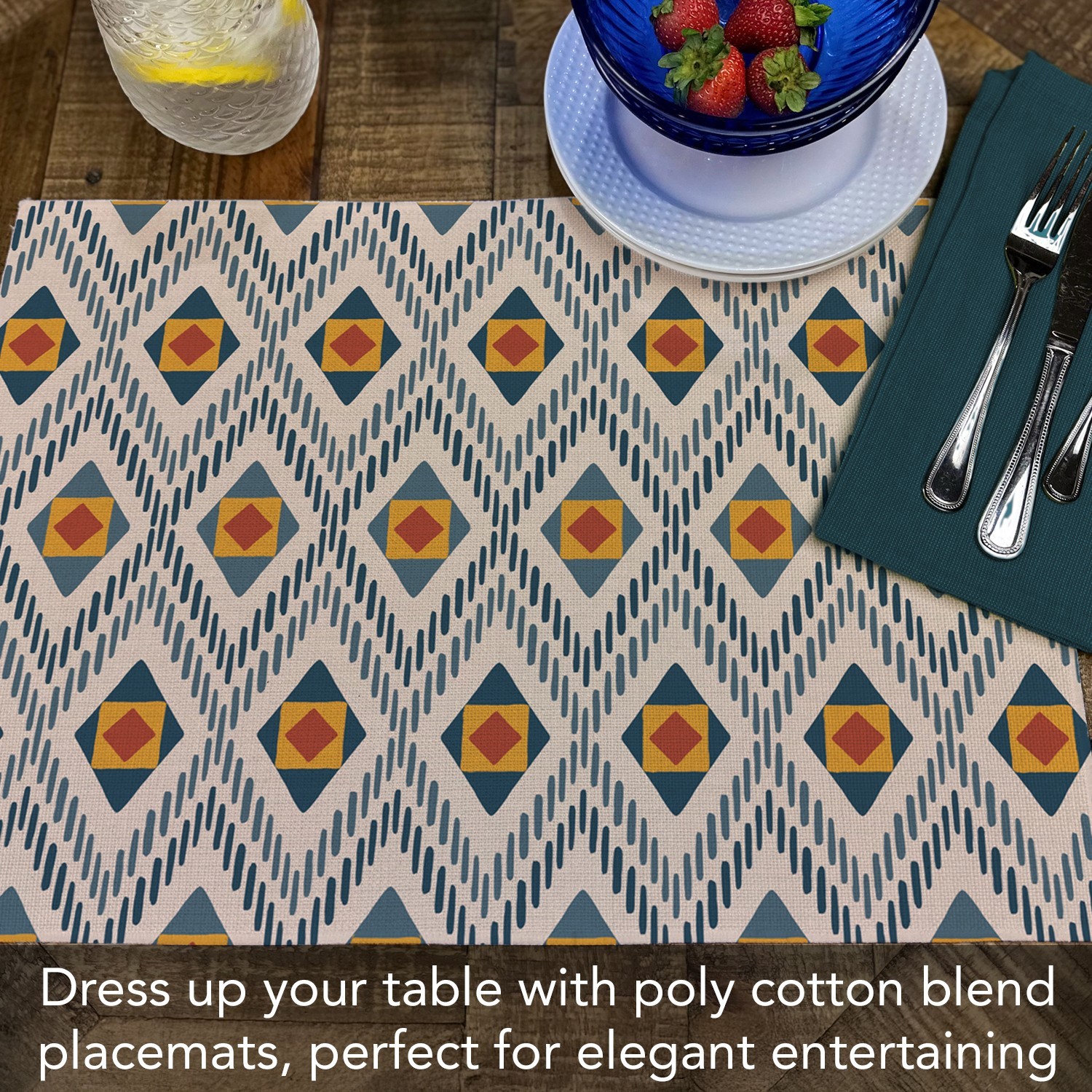 Desertscape 4-Pack Poly-Cotton Blend Placemats Manufactured in The USA gallery